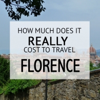 How Much Does It Cost To Travel Florence Budget