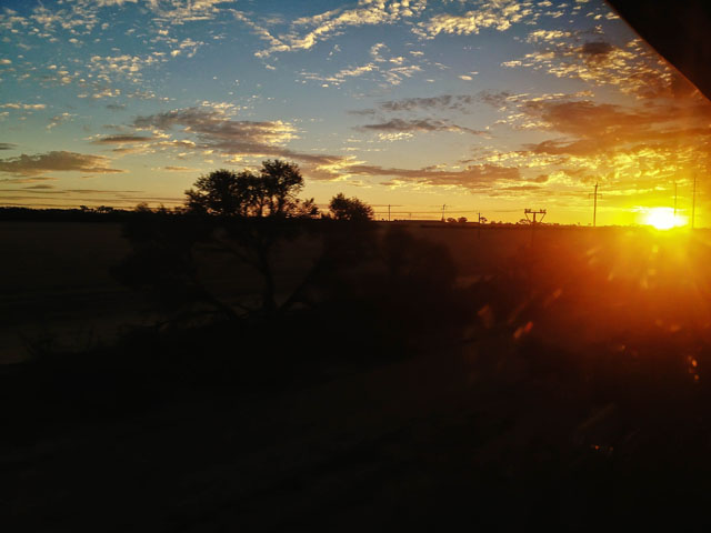 The Indian Pacific Perth To Kalgoorlie Sunset