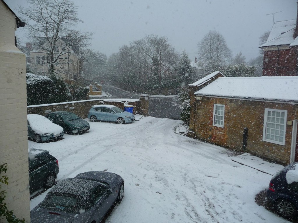 Snowing in London