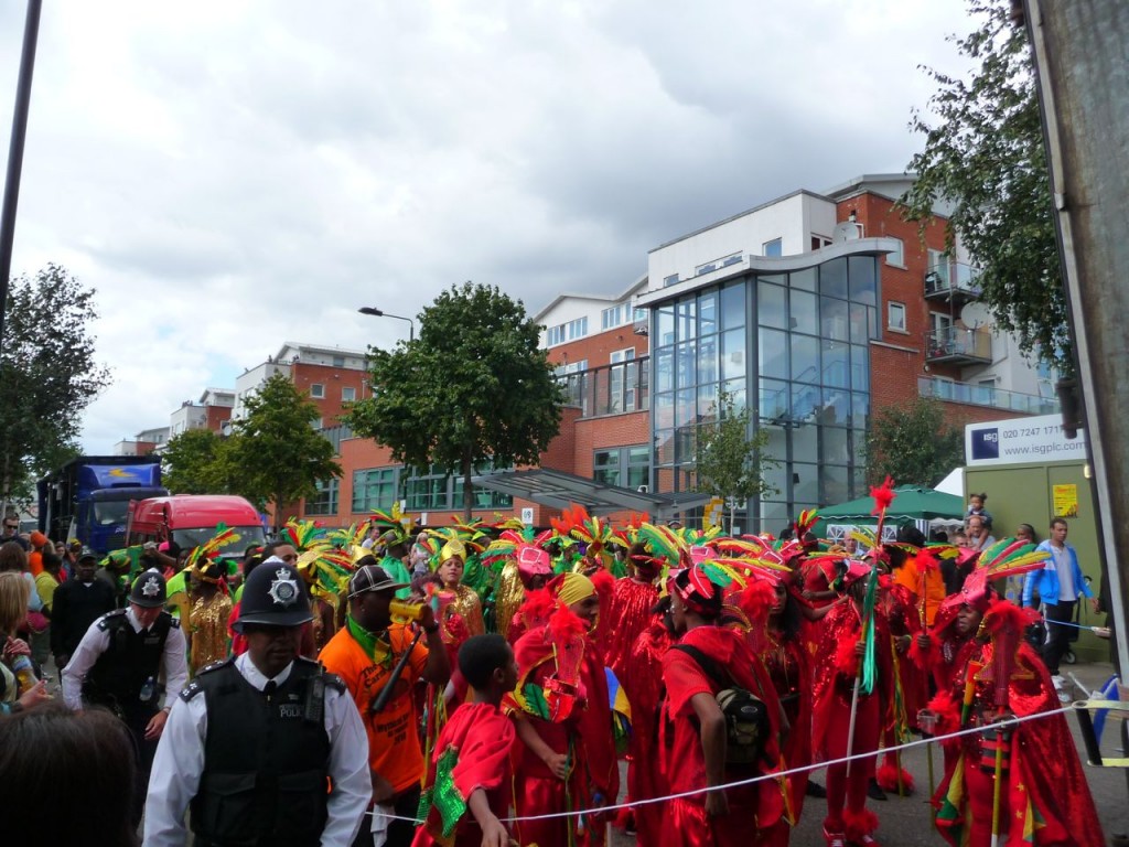 Some of the costumes at the Notting Hill Carnival