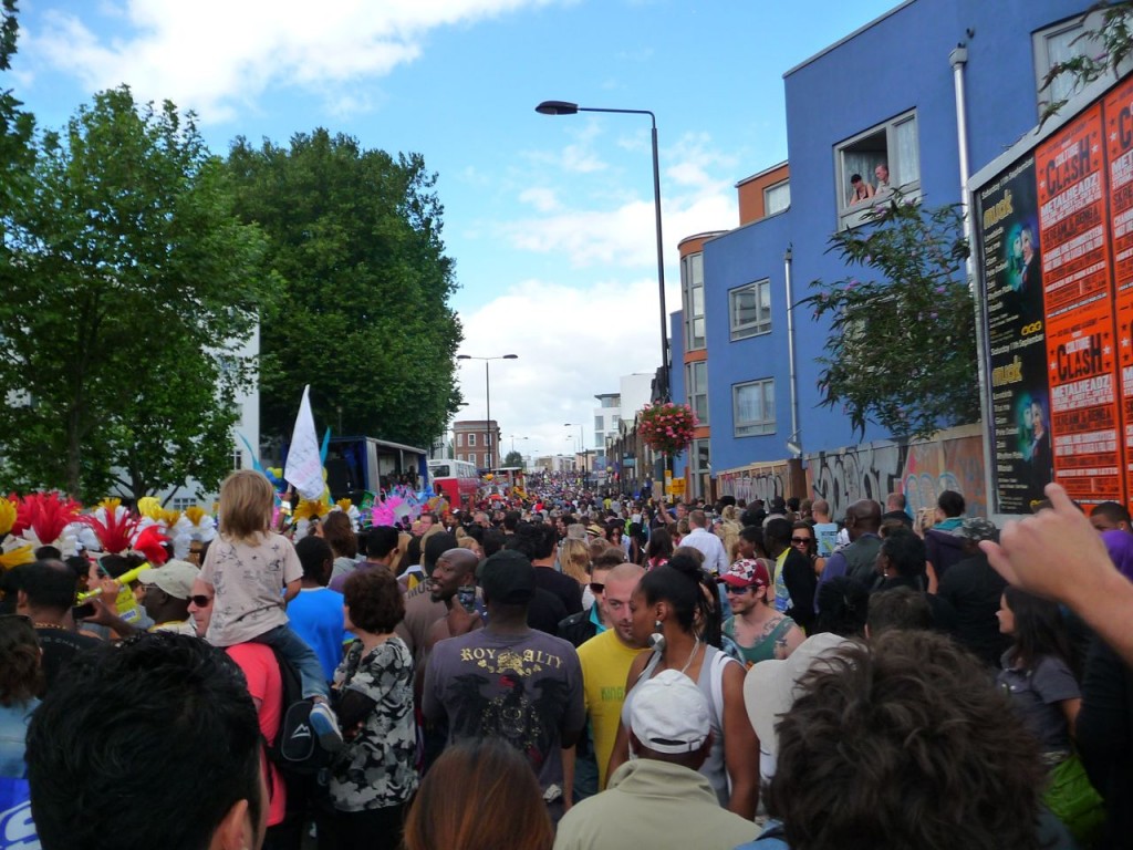 Busy streets at the Notting Hill Carnival