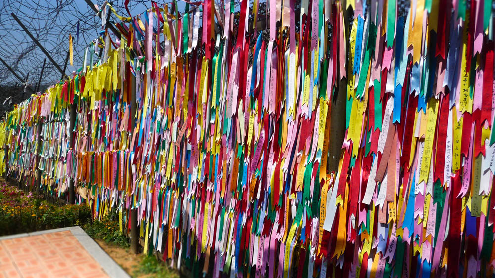 Prayer Ribbons At The DMZ South Korea